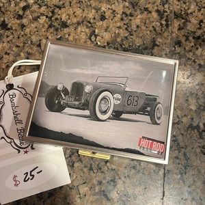 NWT business card holder - hot rod